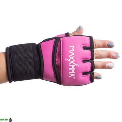 Перчатки-бинты внутренние для бокса и единоборств MAXXMMA BO-0840 Черный-салатовый S-M