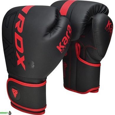 Боксерські рукавиці RDX F6 Kara Matte Red 10 унцій (капа в комплекті)