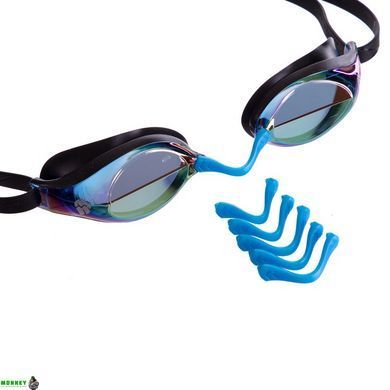 Очки для плавания стартовые MadWave Record breaker rainbow II M045403 Черный