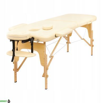 Масажний стіл складний 4FIZJO Massage Table Wood W70 Beige (P-5907739318343)