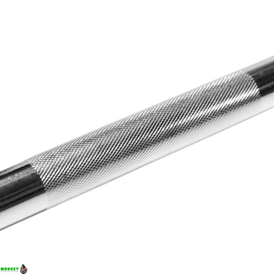 Ручка для верхньої тяги York Fitness 45см пряма на трицепс з обертовим підвісом, хром