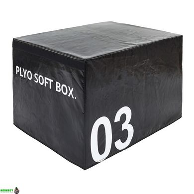Бокс плиометрический мягкий Zelart SOFT PLYOMETRIC BOXES FI-5334-3 1шт 60см черный