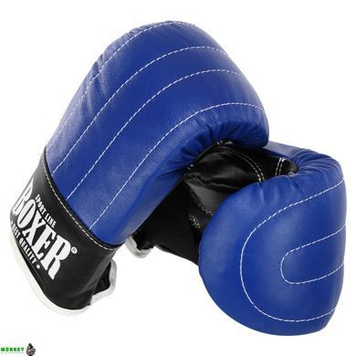 Снарядные перчатки кожаные BOXER 2014 Синий-черный L размер L