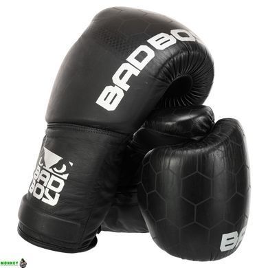 Перчатки боксерские кожаные професиональные на шнуровке BDB LEGACY 2.0 VL-6619 Черный 10 унций