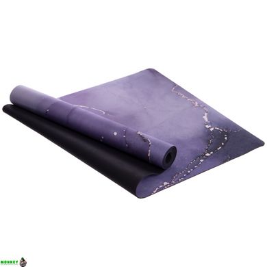 Килимок для йоги Замшевий Record FI-3391-1 розмір 183x61x0,3см фіолетовий