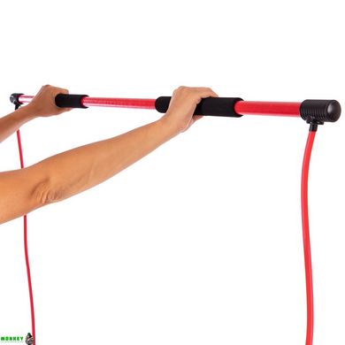 Палка гімнастична бодібар для фітнесу з еспандерами Body Shaper Stick PS F-931 1,3м
