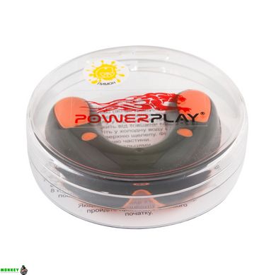 Капа боксерская PowerPlay 3315 SR оранжево-черная LEMON