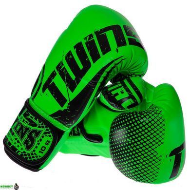 Рукавички боксерські PU TWINS FBGVS12-TW7 Чорний-темно-жовтогарячий 10 унцій