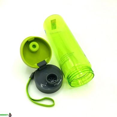 Бутылка для воды CASNO 600 мл KXN-1145 Зеленая + пластиковый венчик