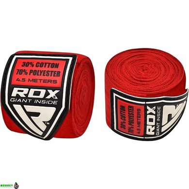 Бинты боксерские RDX Fibra Red 4.5m