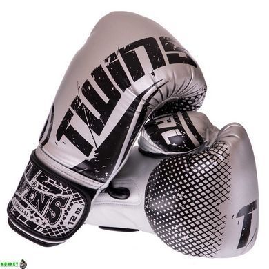 Рукавички боксерські PU TWINS FBGVS12-TW7 Чорний-темно-жовтогарячий 10 унцій