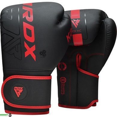 Боксерські рукавиці RDX F6 Kara Matte Red 10 унцій (капа в комплекті)