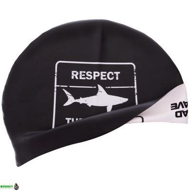 Шапочка для плавання MadWave RESPECT reversible M055024 Чорно-білий