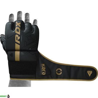 Рукавиці для ММА RDX F6 KARA Matte Golden M (капа у комплекті)