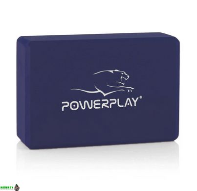 Блок для йоги PowerPlay 4006 Yoga Brick Темно-синій