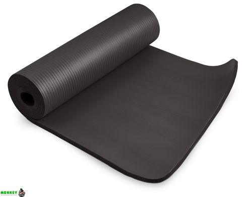 Мат для фітнесу та йоги Hop-Sport HS-N015GM 1,5см чорний