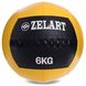 М'яч набивний для кросфіту волбол WALL BALL Zelart FI-5168-6 6кг чорний-жовтий
