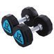 Гантели профессиональные с полиуретановым покрытием LiveUp LP8003-12 (2х12кг)