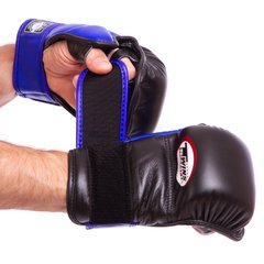 Перчатки гибридные для единоборств ММА кожаные TWINS GGL-1 (р-р M-XL, цвета в ассортименте)