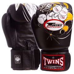 Боксерські рукавиці шкіряні TWINS FBGVL3-15 10-18 унцій чорний