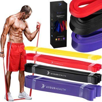 Набор резинок для тренировок 4yourhealth Power Band 4шт. 0019 (от 2 до 39кг. &ndash; вместе до 90кг)