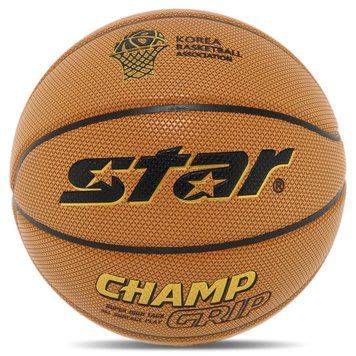 Мяч баскетбольный PU №7 STAR CHAMP GRIP BB4277C Оранжевый (PU, бутил,)