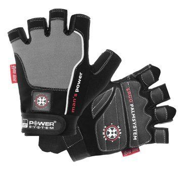 Перчатки для фитнеса и тяжелой атлетики Power System Man&rsquo;s Power PS-2580 Black/Grey S