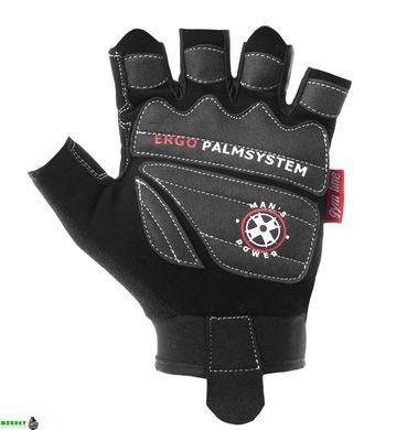 Рукавички для фітнесу і важкої атлетики Power System Man&rsquo;s Power PS-2580 Black/Grey S