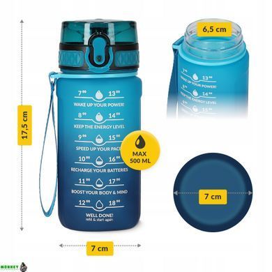 Бутылка для воды спортивная 4FIZJO 500 мл Sky Blue/Blue (P-5905973400732)