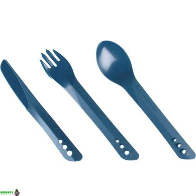 Lifeventure виделка, ложка, ніж Ellipse Cutlery navy blue