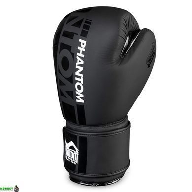 Боксерские перчатки Phantom APEX Black 10 унций (Бинты 4м. в подарок)