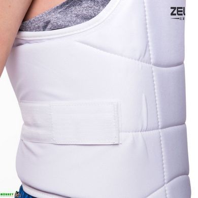 Захист корпусу (жилет) для карате Zelart BO-0399 S-XL білий