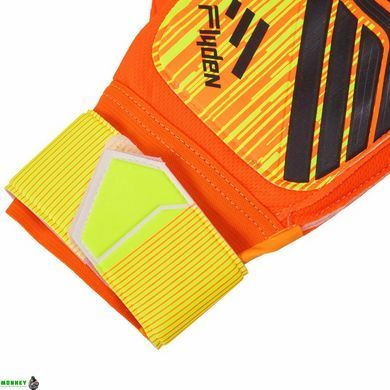 Перчатки вратарские с защитными вставками на пальцы Flyden SP-Sport FB-911 Синий 8 (PVC, р-р 8-10,)