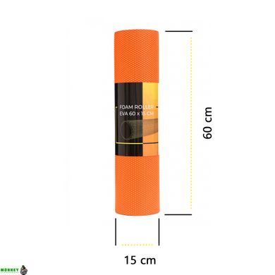 Масажний ролик Cornix EVA+ 60 x 15 см (валик, роллер) XR-0307 Orange
