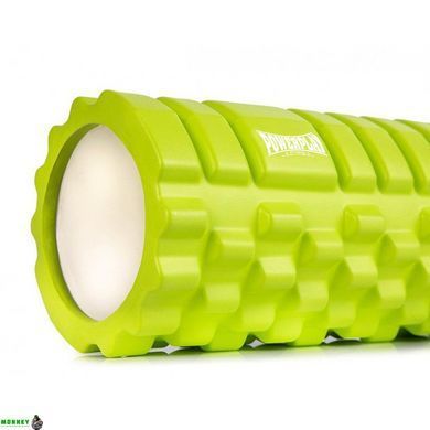 Масажний ролик (роллер) PowerPlay 4025 Massage Roller Зелений (33x14см.)