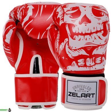 Рукавички боксерські Zelart SKULL BO-5493 Синій 10 унцій