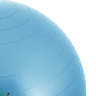 М'яч для фітнесу (фітбол) Springos 55 см Anti-Burst FB0006 Sky Blue