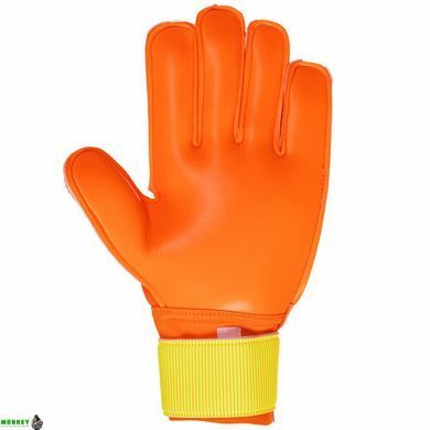 Перчатки вратарские с защитными вставками на пальцы Flyden SP-Sport FB-911 Синий 8 (PVC, р-р 8-10,)