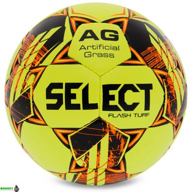 Мяч футбольный SELECT FLASH TURF FIFA BASIC V23 №4 желтый-оранжевый