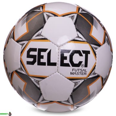 Мяч для футзала SELECT MASTER SHINY FB-2987 №4 белый-серый