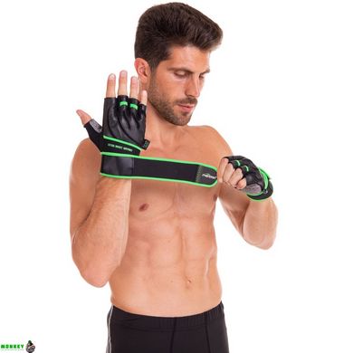 Перчатки для тяжелой атлетики MARATON 28000 (PVC, PL, открытые пальцы, р-р L-XXL, цвета в ассортименте)