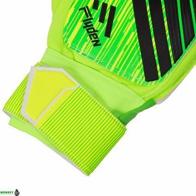 Перчатки вратарские с защитными вставками на пальцы Flyden SP-Sport FB-911 Синий 8 (PVC, р-р 8-10,)