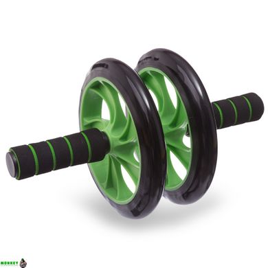 Колесо ролик для пресу подвійне SP-Sport FI-1775 чорний-зелений