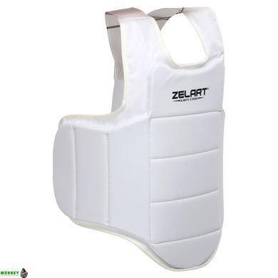 Захист корпусу (жилет) для карате Zelart BO-0399 S-XL білий
