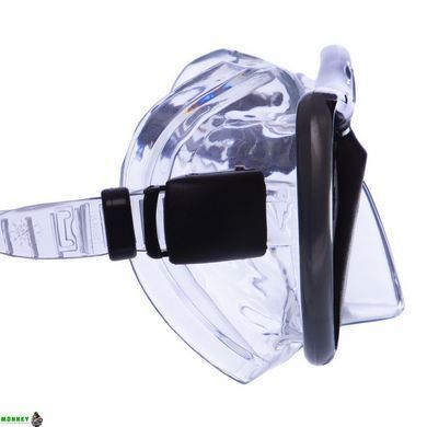 Маска для плавания в пластиковом боксе LEGEND M269-PVC Черный-серый