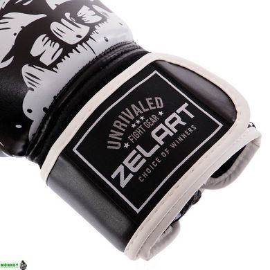 Рукавички боксерські Zelart SKULL BO-5493 Синій 10 унцій