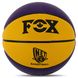 Мяч баскетбольный PU №7 FOX BA-8977 NET (PU, бутил, фиолетовый-желтый)