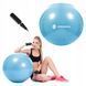 М'яч для фітнесу (фітбол) Springos 55 см Anti-Burst FB0006 Sky Blue