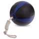 Мяч медицинский Tornado Ball Zelart на веревке FI-5709-3 3кг черный-зеленый