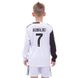 Форма футбольная детская с символикой футбольного клуба JUVENTUS RONALDO 7 домашняя 2020 SP-Sport CO-1678-W рост 110-165с белый-черный